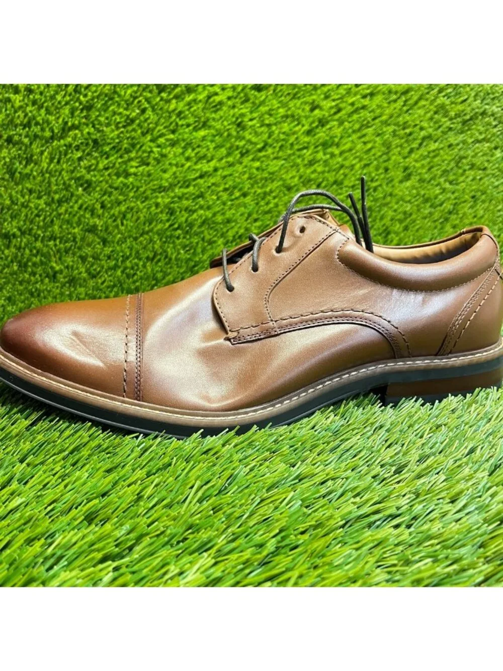 Nunn Bush Westfield Mens Size 10.5 Brown Classic Cap Toe Oxford Dress Shoes